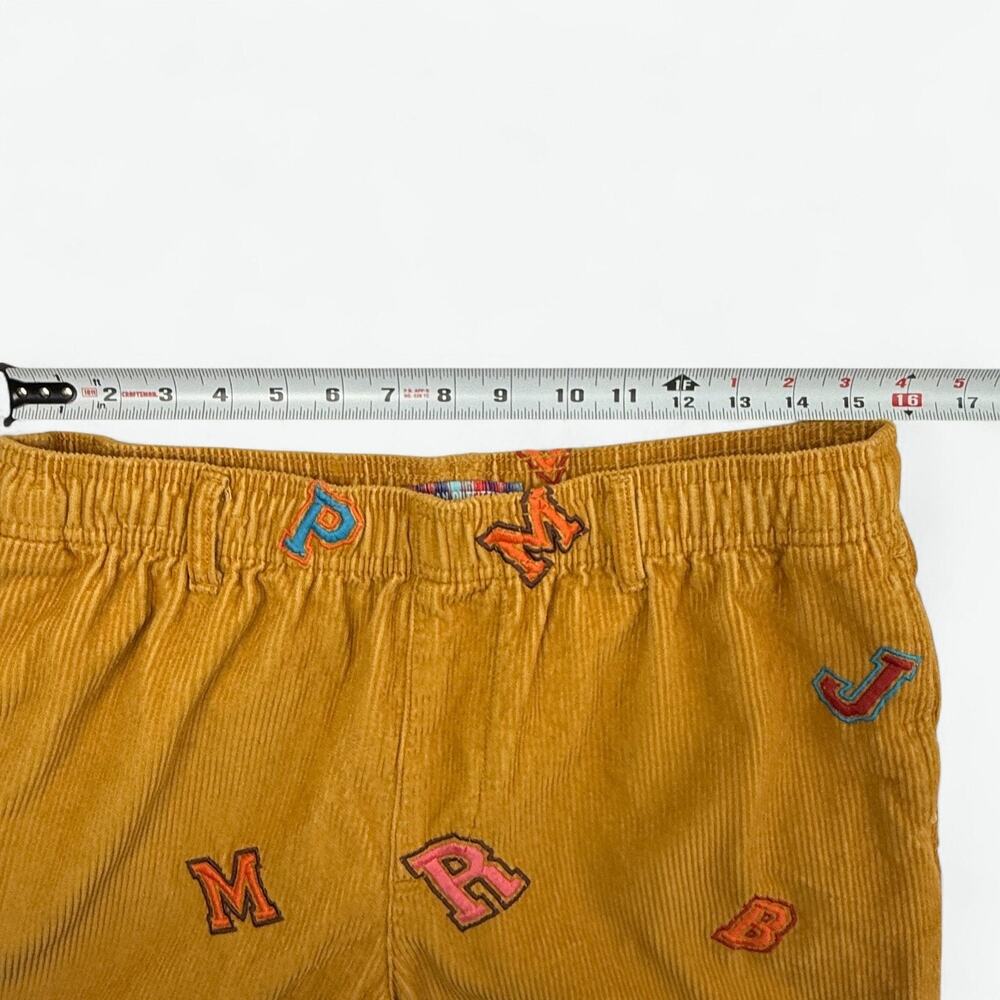 Urban Outfitters Pants Mens Large Mustard Corduroy Varsity Letter Embroidered - Picture 8 of 10